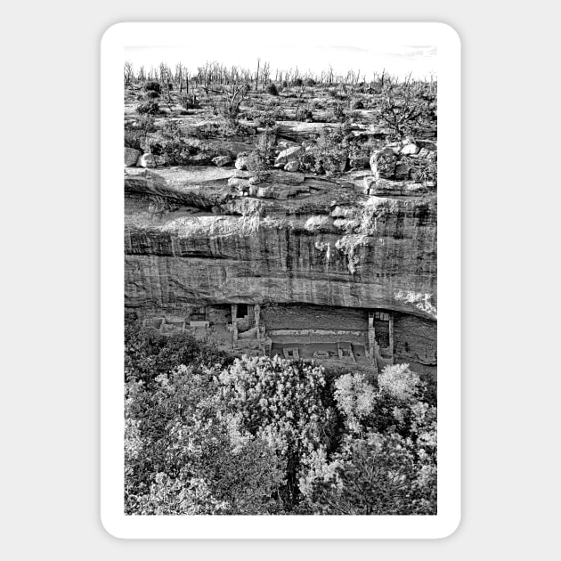 Anasazi Cliff Dwelling Sticker by bobmeyers